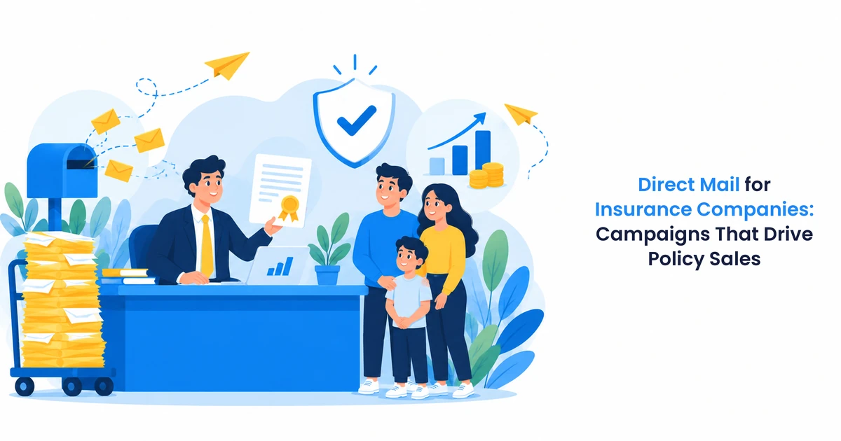 Insurance direct mail campaign guide cover for policy sales lead generation